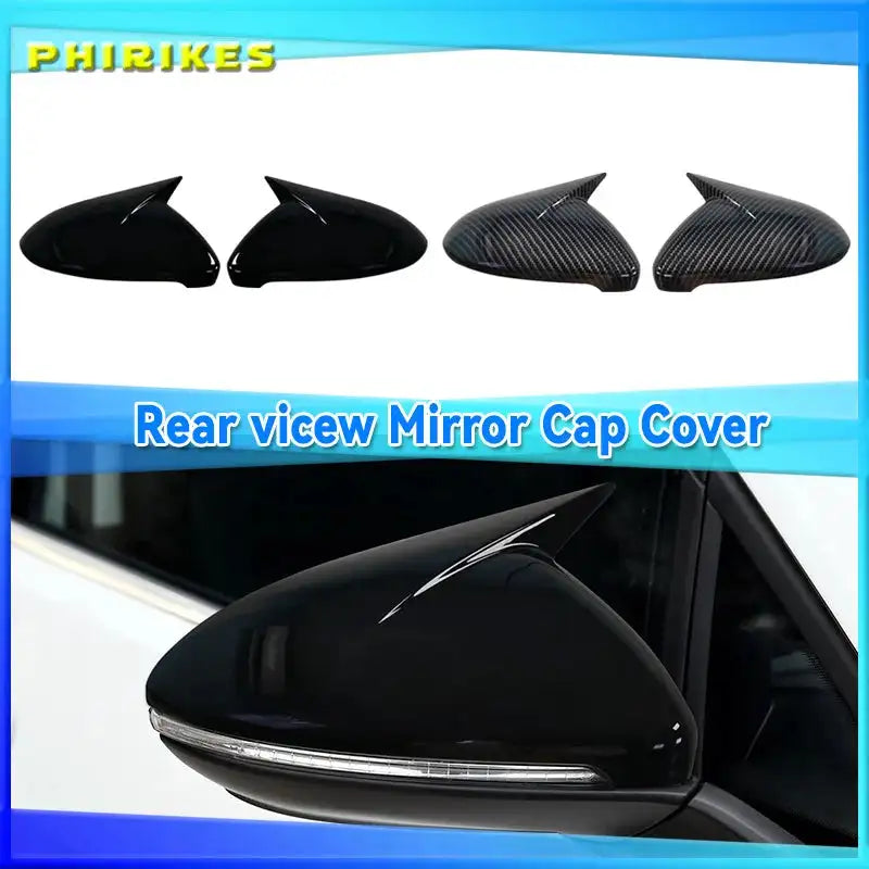 VW Golf 7 Mirror Cover Caps Gloss Black 2Pcs Set Premium