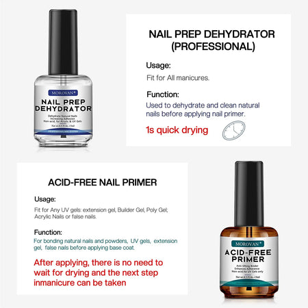 Morovan Natural Nail Dehydrator &ndash; Acid-Free Formula for Long-Lasting Gel Polish