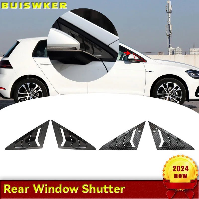 Car Styling For VW Golf 7 MK7 MK7.5 2013~2019 Front Triangle Window Blind Shades Louver Vent Cover Sticker Trim Accessories by InterCyprus Trading Ltd