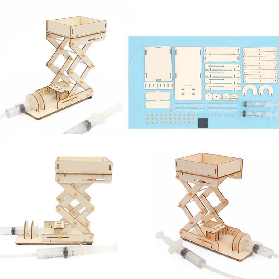 Kit d'ascenseur hydraulique STEM DIY pour enfants Jouet éducatif