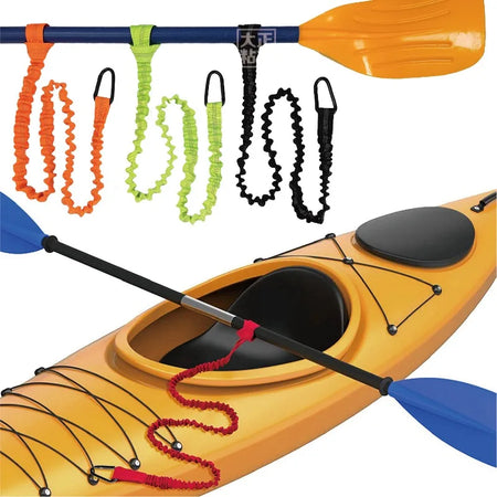 1pc 100cm Kayak Paddle Anti Drop Elastic Rope Reflect Light Fixed Slurry Inflatable Boat Fishing Buckle Surfboard Traction Parts
