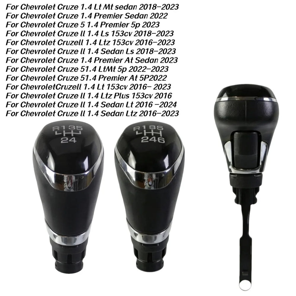 Pārnesumu pārslēga rokturis Chevrolet Cruze 5-6 ātrumu ādas apvalkā ABS plastmasas manuālajai transmisijai