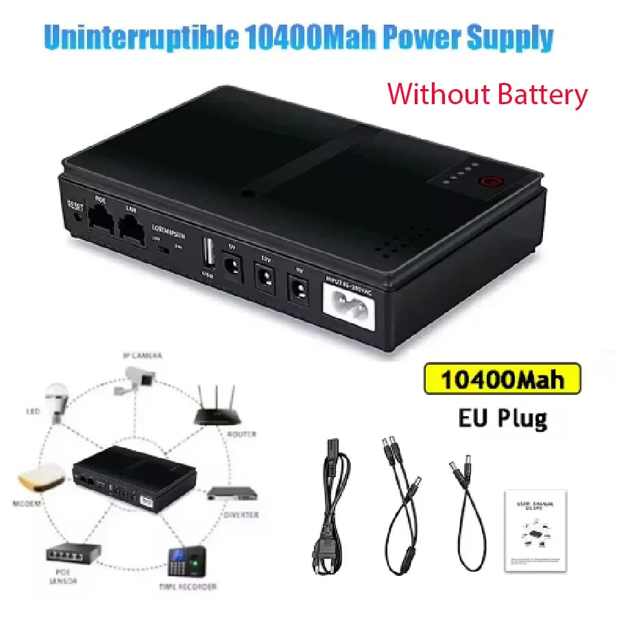 DC1018L &ndash; 10400mAh Backup UPS for Routers and Modems