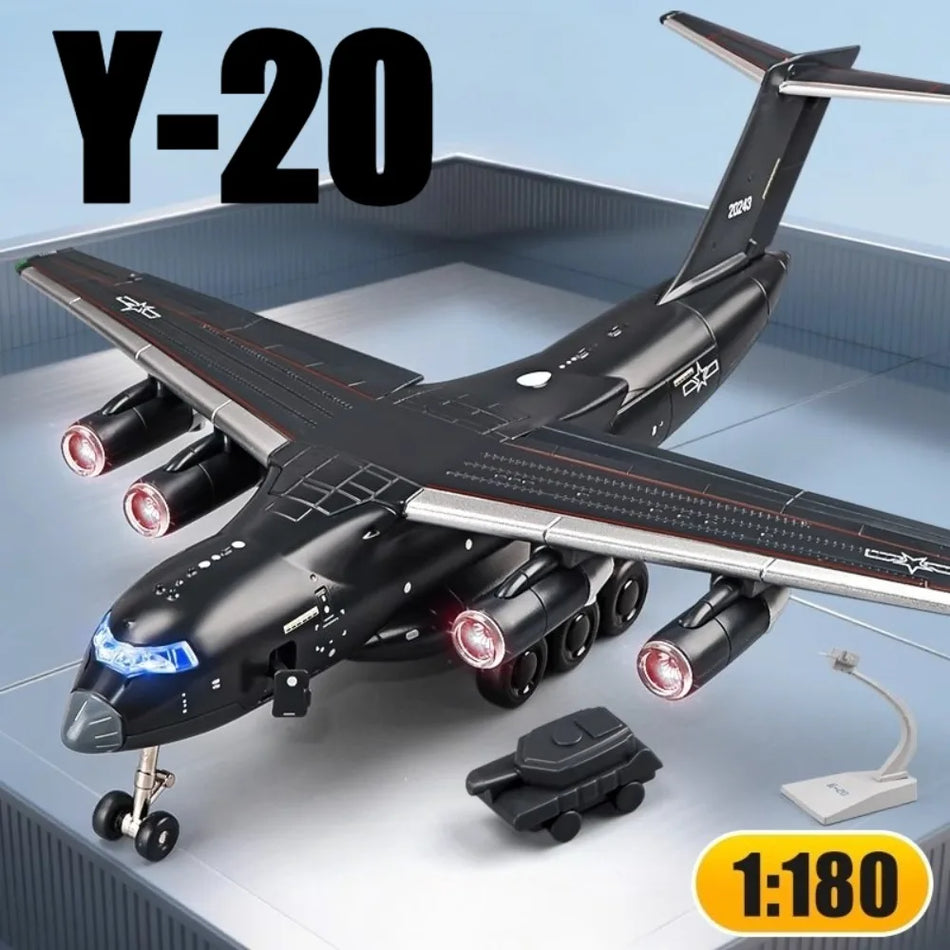 Diecast kovinski model transportnega letala za MINI AUTO Y-20