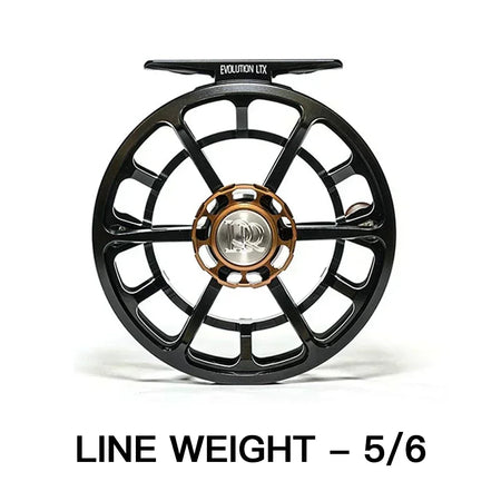 Fly Fishing Reel Performance Ultra-Large Arbor Reels &ndash; Lightweight Aluminum Construction 02 5-6 Black