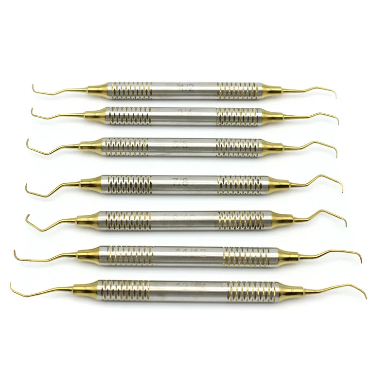 7Pcs Set Dental Curettes Perio Scalers Gracey &ndash; Pro Grade