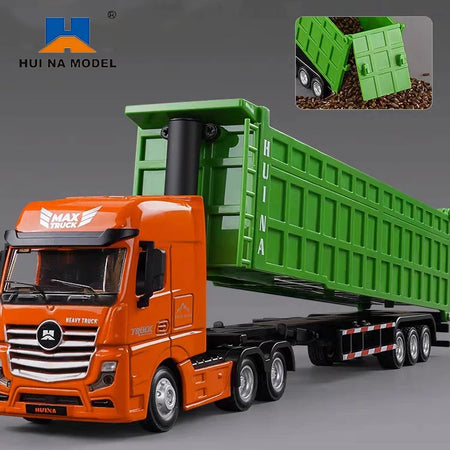 Huina 1/50 Scale Dump Truck &ndash; Realistic Diecast Design