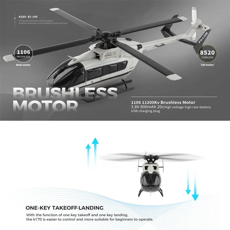WLtoys K160 RC Helicopter &ndash; 6-Axis Gyroscope Stability
