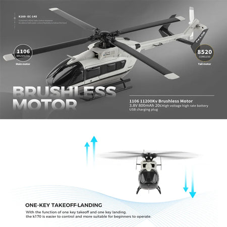 WLtoys K160 RC Helicopter &ndash; 6-Axis Gyroscope Stability