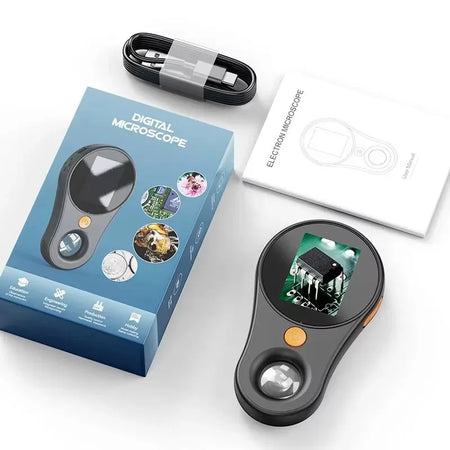 500X Digital Handheld Microscope &ndash; With Adjustable LED Black-With Box