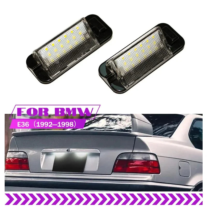 BMW E36 LED Plaka Işıkları 12V Çift 1992 1998