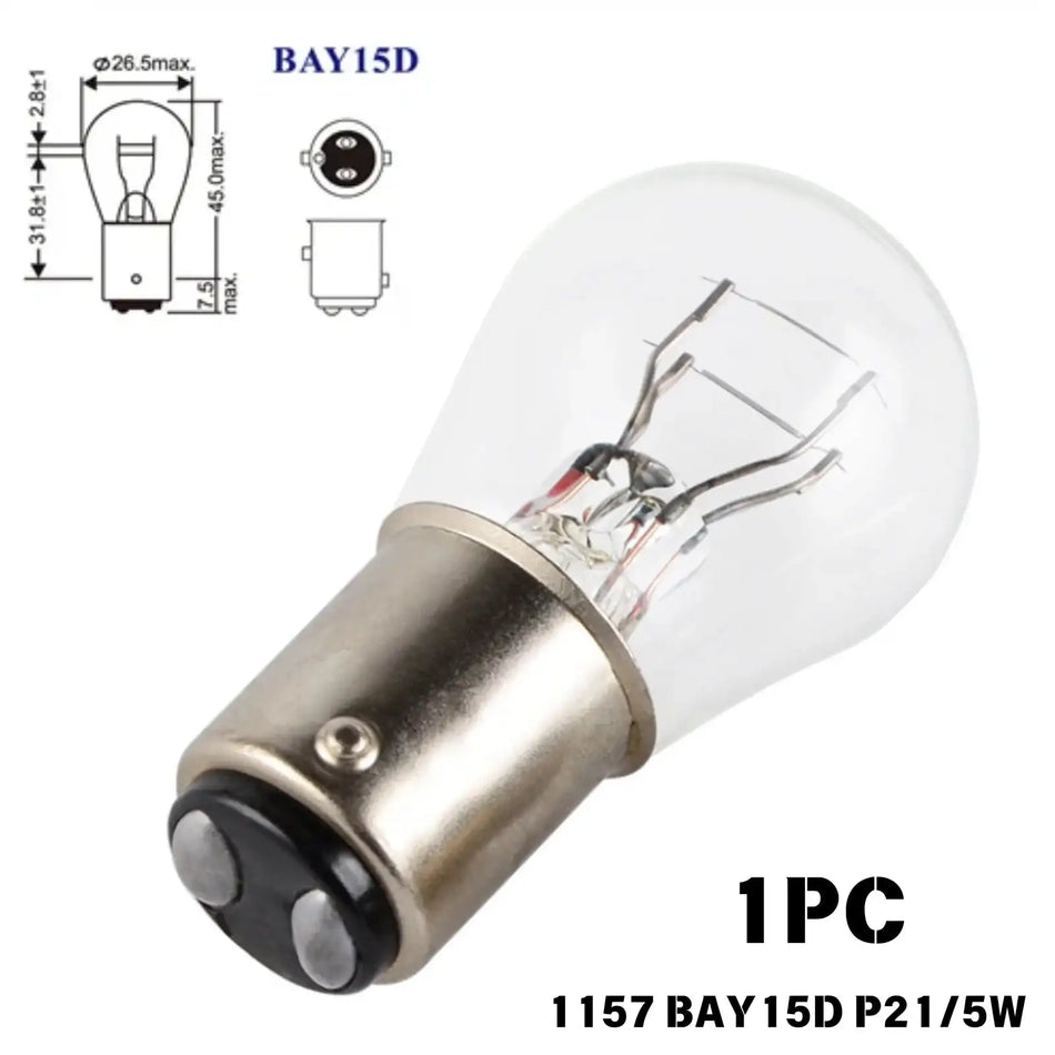 Bevinsee 10vnt 1157 BAY15D Halogeniniai Posūkio Signalai Lemputės 6V