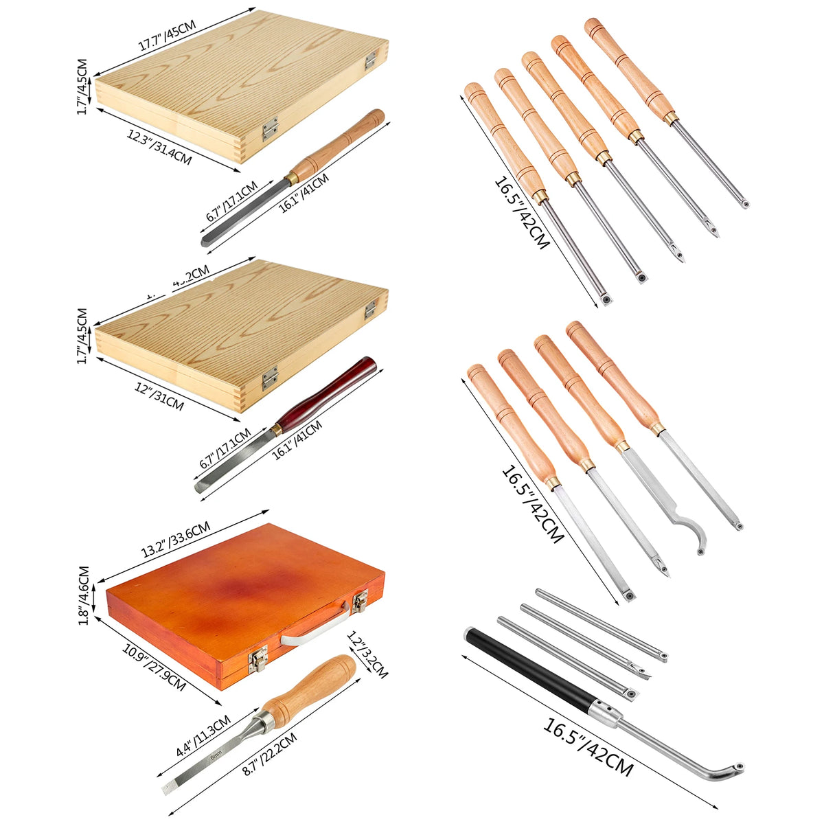 SucceBuy Wood Turning Tools Carving Hand Chisel Set Lathe Knife DIY ...