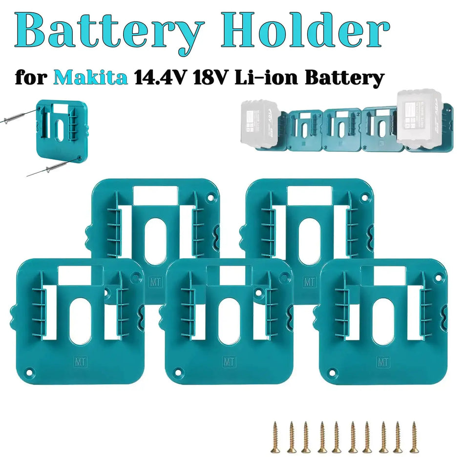 Makita Battery Storage Rack Click Fix Mount Bracket 18V 14.4V With Screws by InterCyprus Trading Ltd