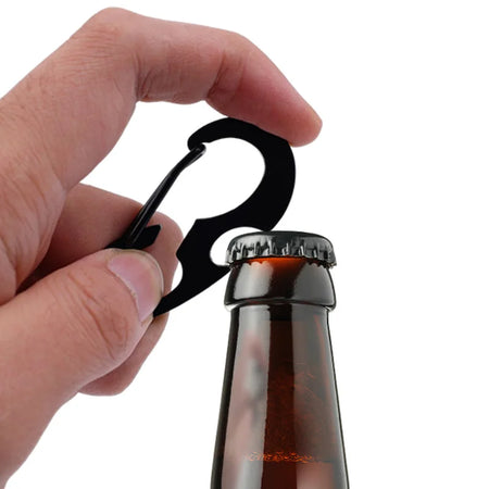 Multipurpose Stainless Steel Key Ring &amp; Bottle Opener Carabiner Tool