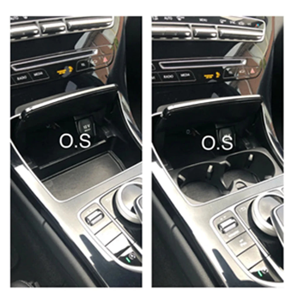 Cup Holder Front Console ABS PC Blend for Mercedes-Benz G-Class E-Class C-Class GLC