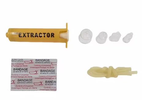 Camping Venom Extractor Kit &ndash; Lightweight Efficient Suction Yellow (no box)