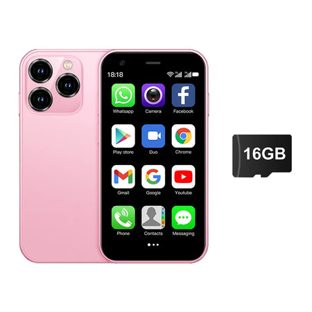 SERVO 15SE Mini Smartphone 3G WCDMA Android &ndash; Ultra Compact pink N 16GB TF card / 16g / 2 G