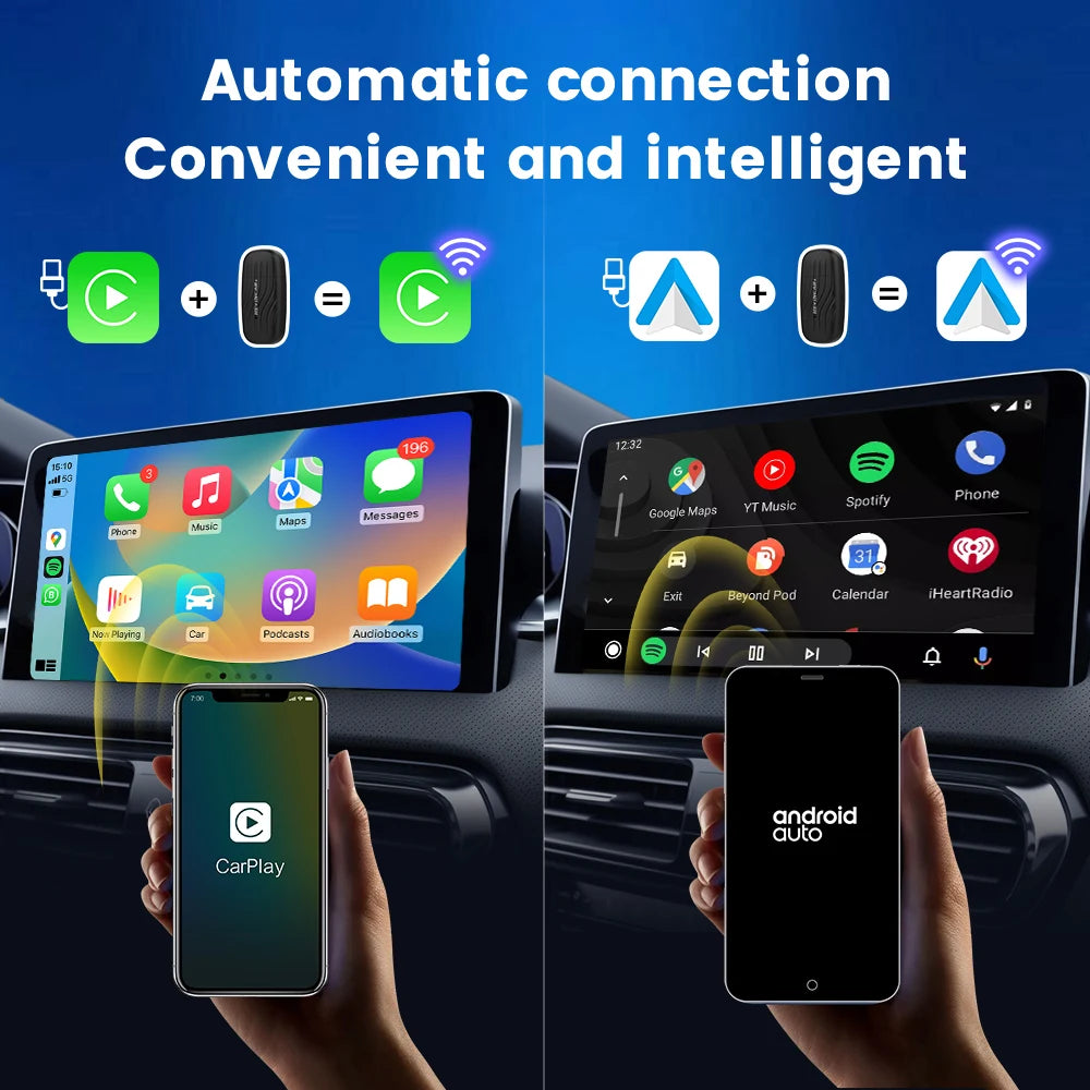 HEYINCAR H-Air2.0 Wireless Carplay Adapter &ndash; Seamless Wireless Android Auto Connectivity