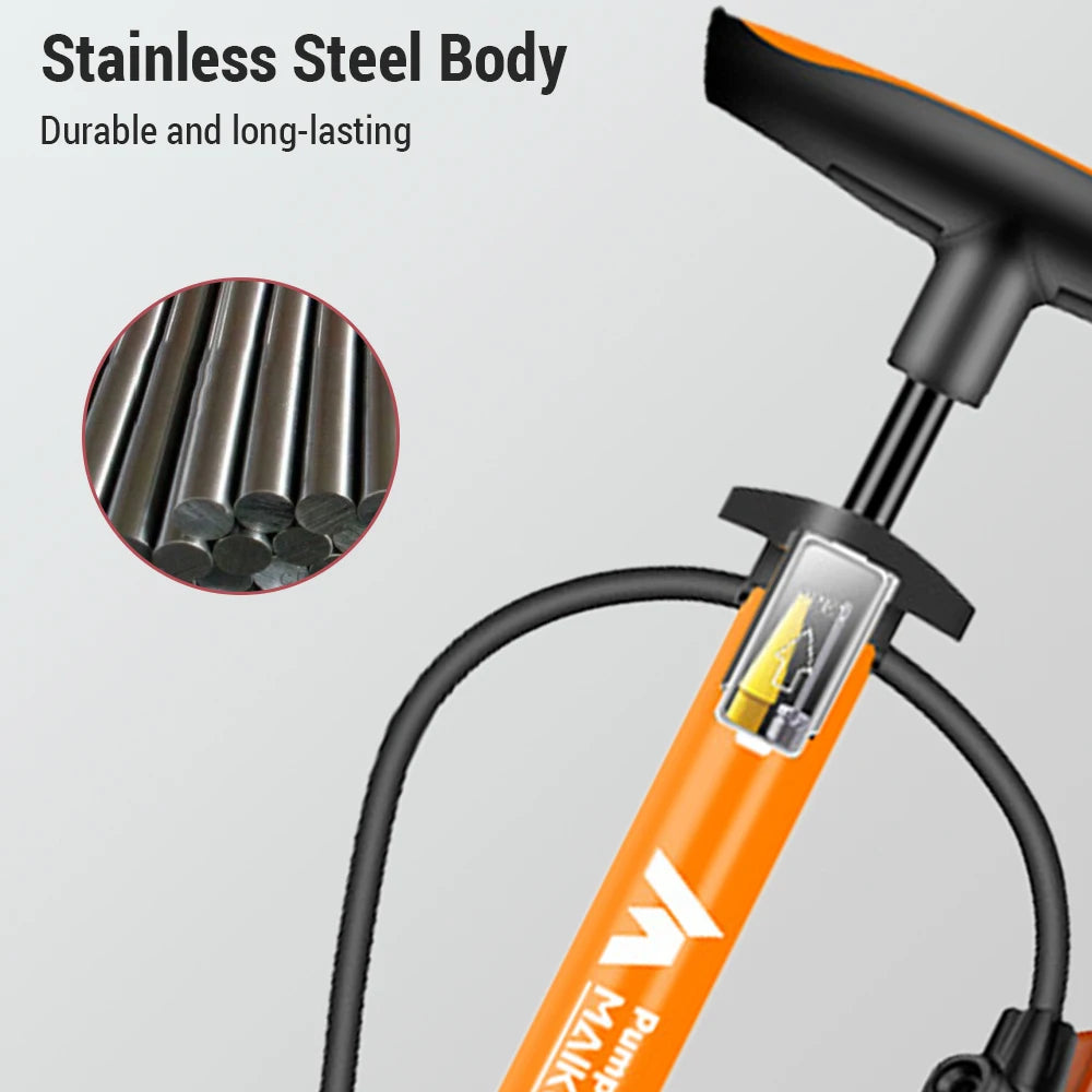 Bike Pump With Gauge - Multi Functional Inflator 160 PSI