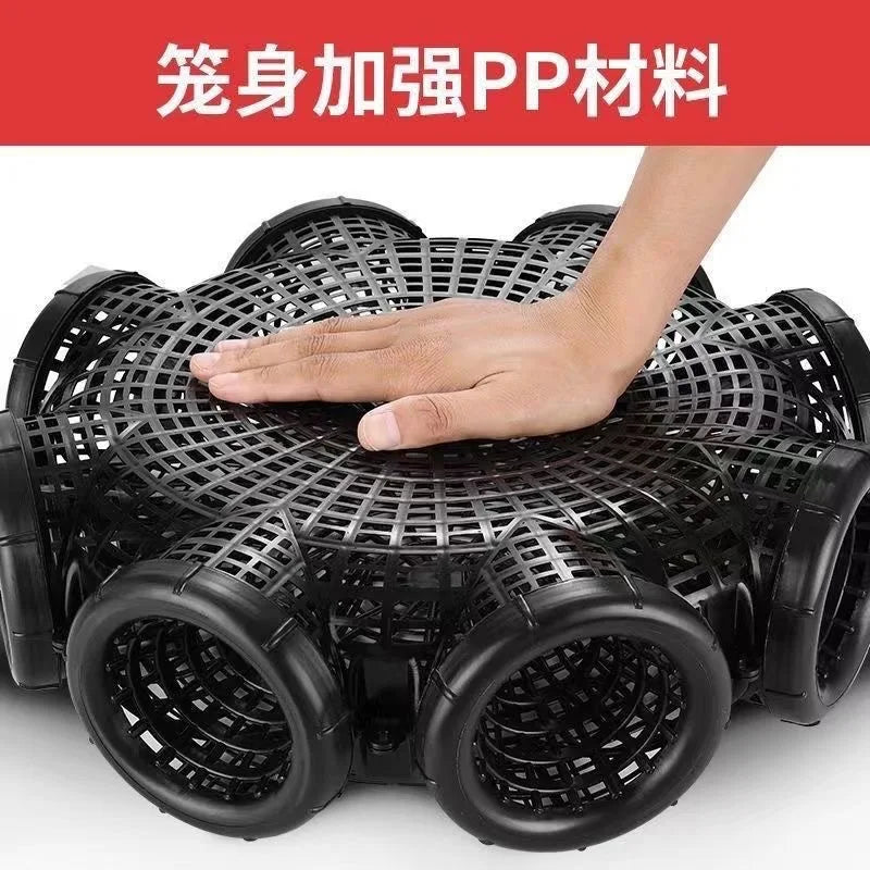 Durable Black Fish Net Cage: Perfect Trap for Eels, Loaches &amp; More