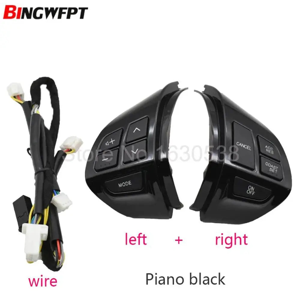 Piano black Bluetooth Phone Cruise Control steering wheel switch buttons For Mitsubishi Pajero/Montero Sport(KH) 2008-2012 by InterCyprus Trading Ltd