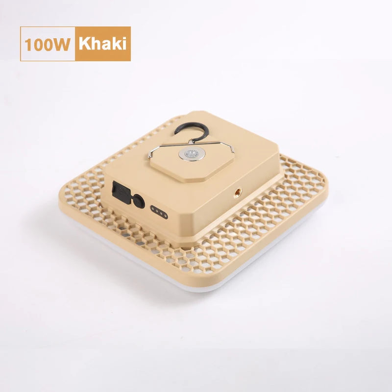 Unibrother 18000mAh 100W Rechargeable LED Camping Lantern &ndash; Powerful Illumination and Versatile Design UB-L4-Khaki