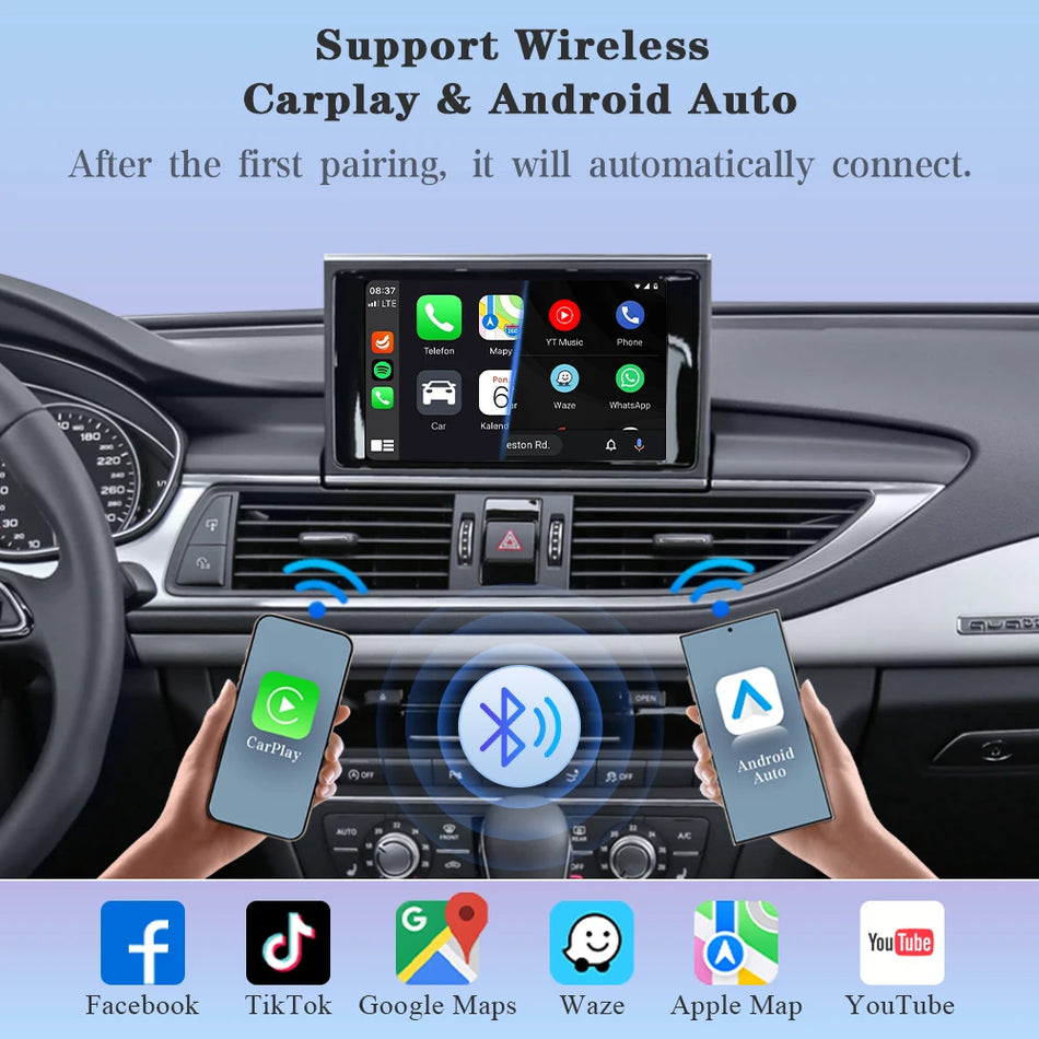 Autotop Trådlös CarPlay Android Auto Mottagare Audi A6 A7