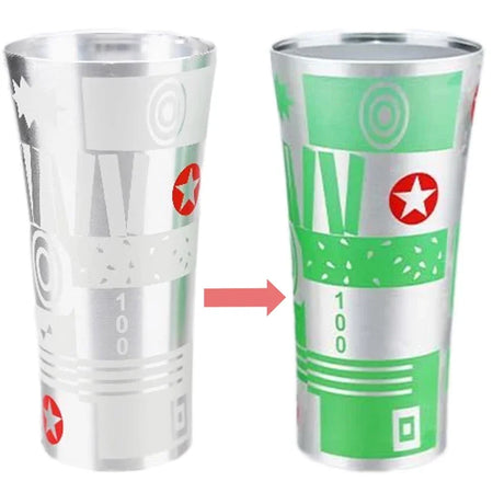 Color Changing Aluminum Beer Cup - Hammered Travel Mug