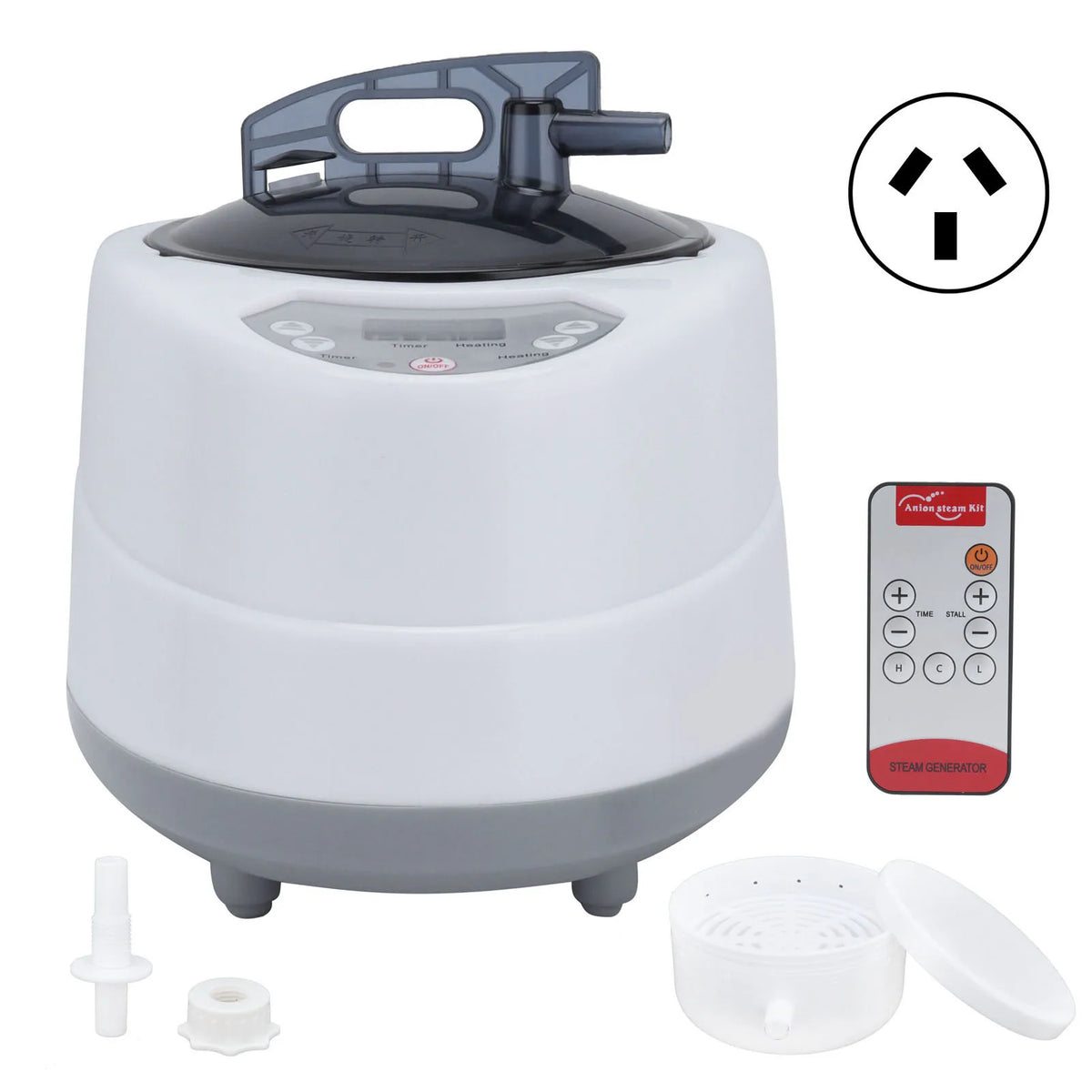 1000W Sauna Steamer Pot 2.0L Portable - Whole Body Detox AU Plug