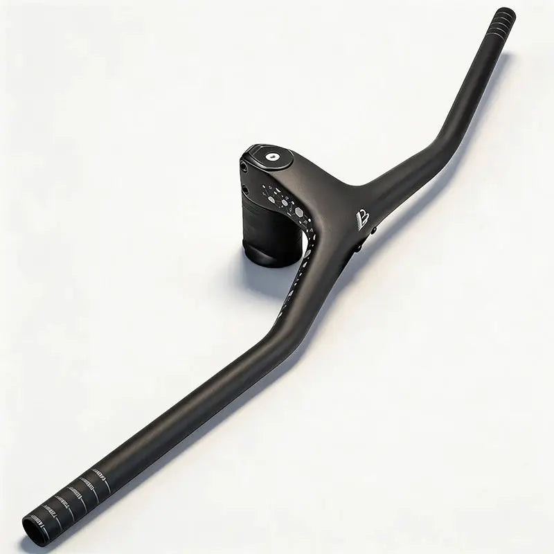 BALUGOE Carbon MTB Integrated Handlebar 28.6mm -17Degree Mtb Handlebars with Stem 740mm 60/70/80/90/100mm Bicycle Handlebar by InterCyprus Trading Ltd