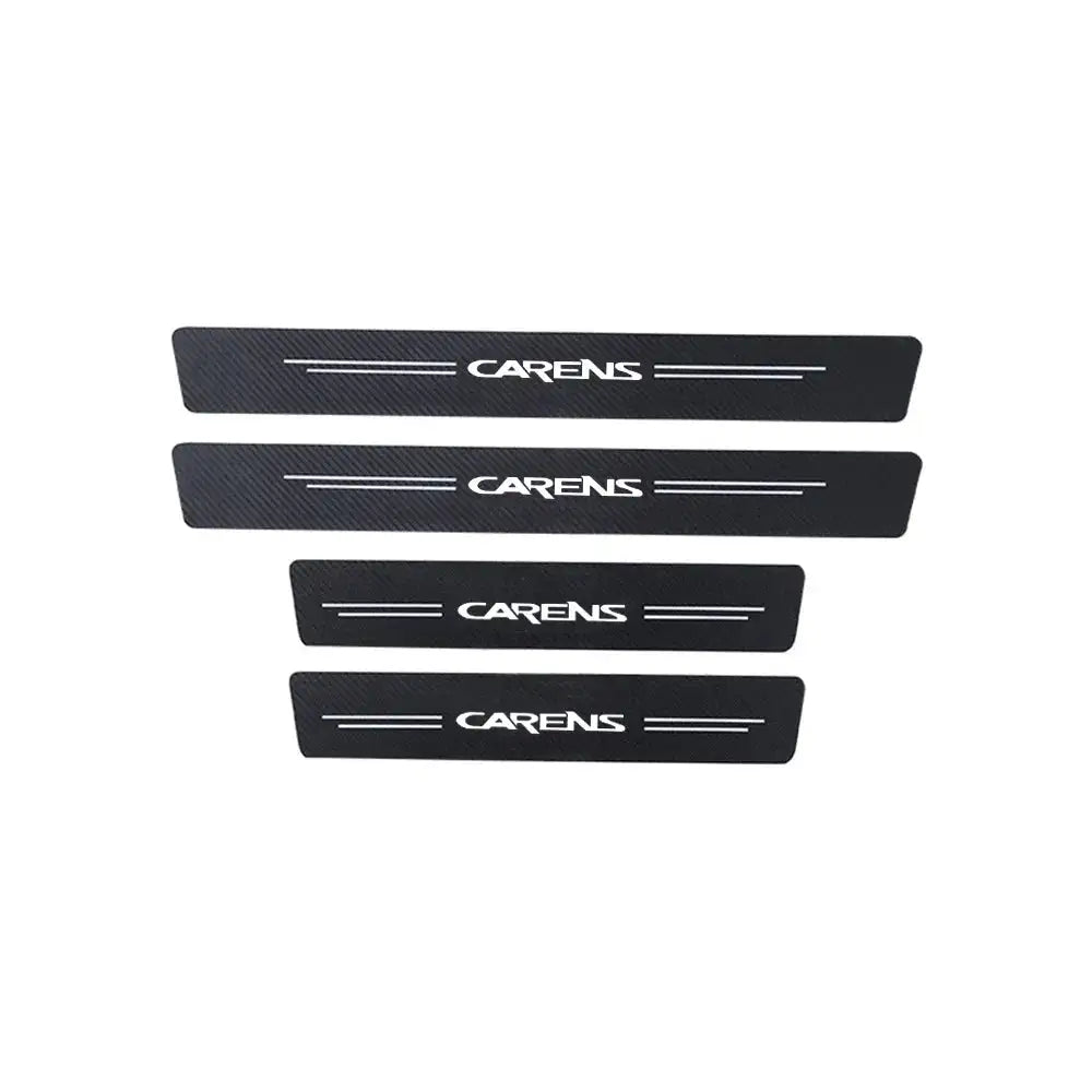 Kia Carens Carbon Fiber Door Sill Protector Sticker 4pcs For CARENS