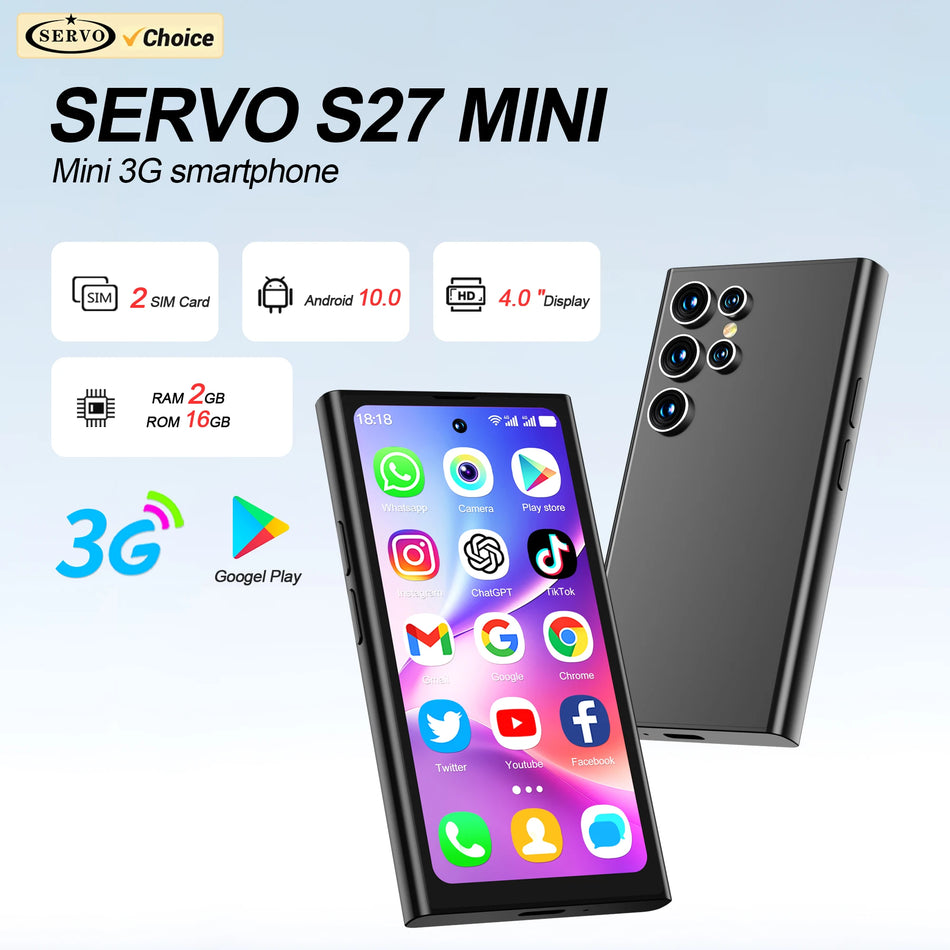 SERVO S27 Mini Android Smartphone &ndash; Fast Face Unlock