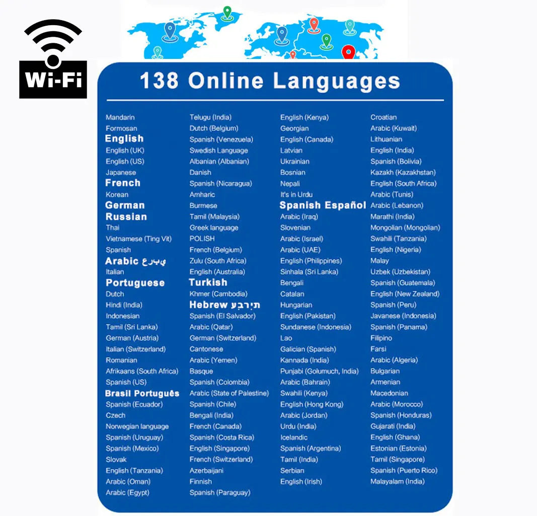 T21 Offline Portable Audio Translator - 138 Languages, Real-Time Voice AI &amp; Photo Translator