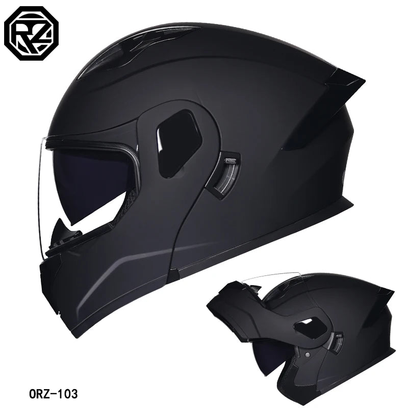 ORZ Modular Flip Helmet &ndash; Dual Lens Visor, DOT Certified 1 / XXL