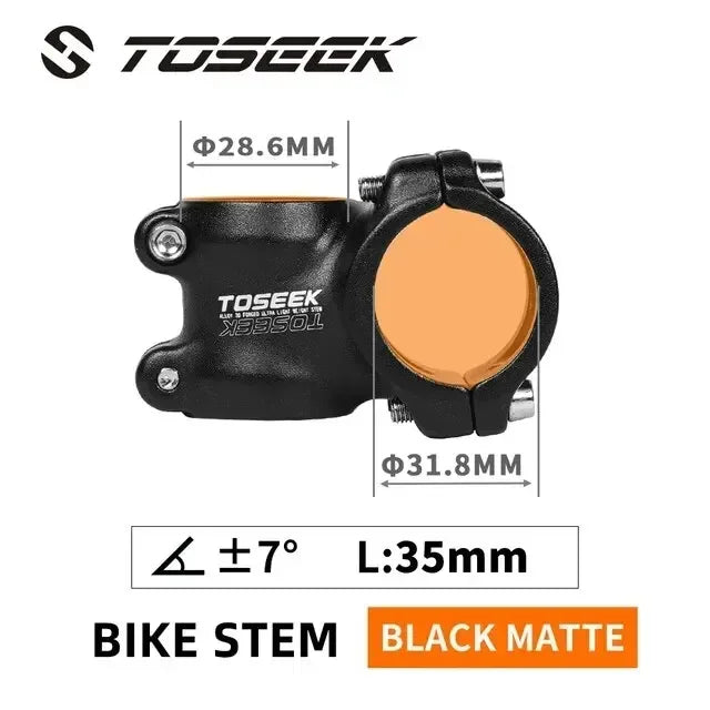 TOSEEK 7 Degree Bicycle Stem &ndash; Lightweight Aluminum Design 7 Degree-35mm