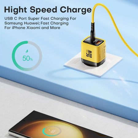 ASOMETECH USB C Charger 35W &ndash; Ultra-Fast Charging for iPhone and Samsung Devices