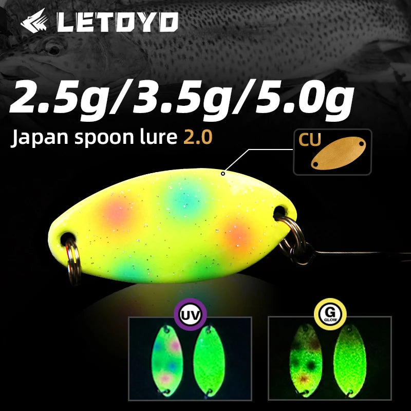 Japanischer Löffelköder 2,5g-5g Süßwasser-Spinner 5er-Pack für Forelle und Barsch