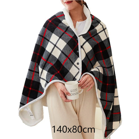 5V USB Electric Heated Blanket Shawl &ndash; Three Heating Levels Red B