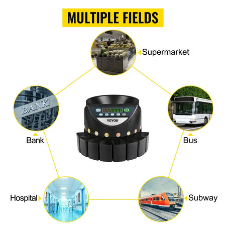 300 Coins Per Minute Coin Sorter Led Display