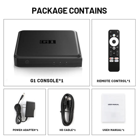 G1 Android TV Box 14.0 - 4K Netflix Dolby Vision HDR10Plus 4G 32G / US Plug