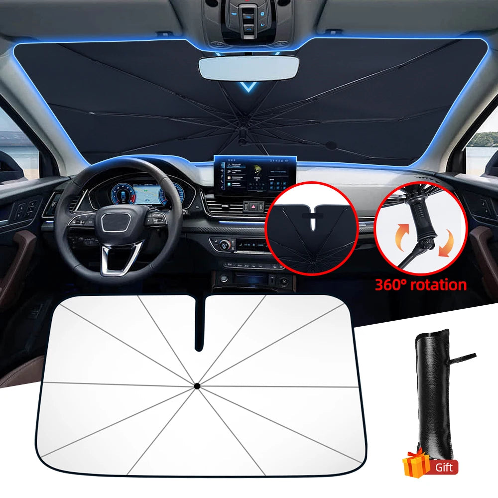 Revolutionary 360&deg; Car Windshield Sunshade Umbrella for Ultimate UV Protection