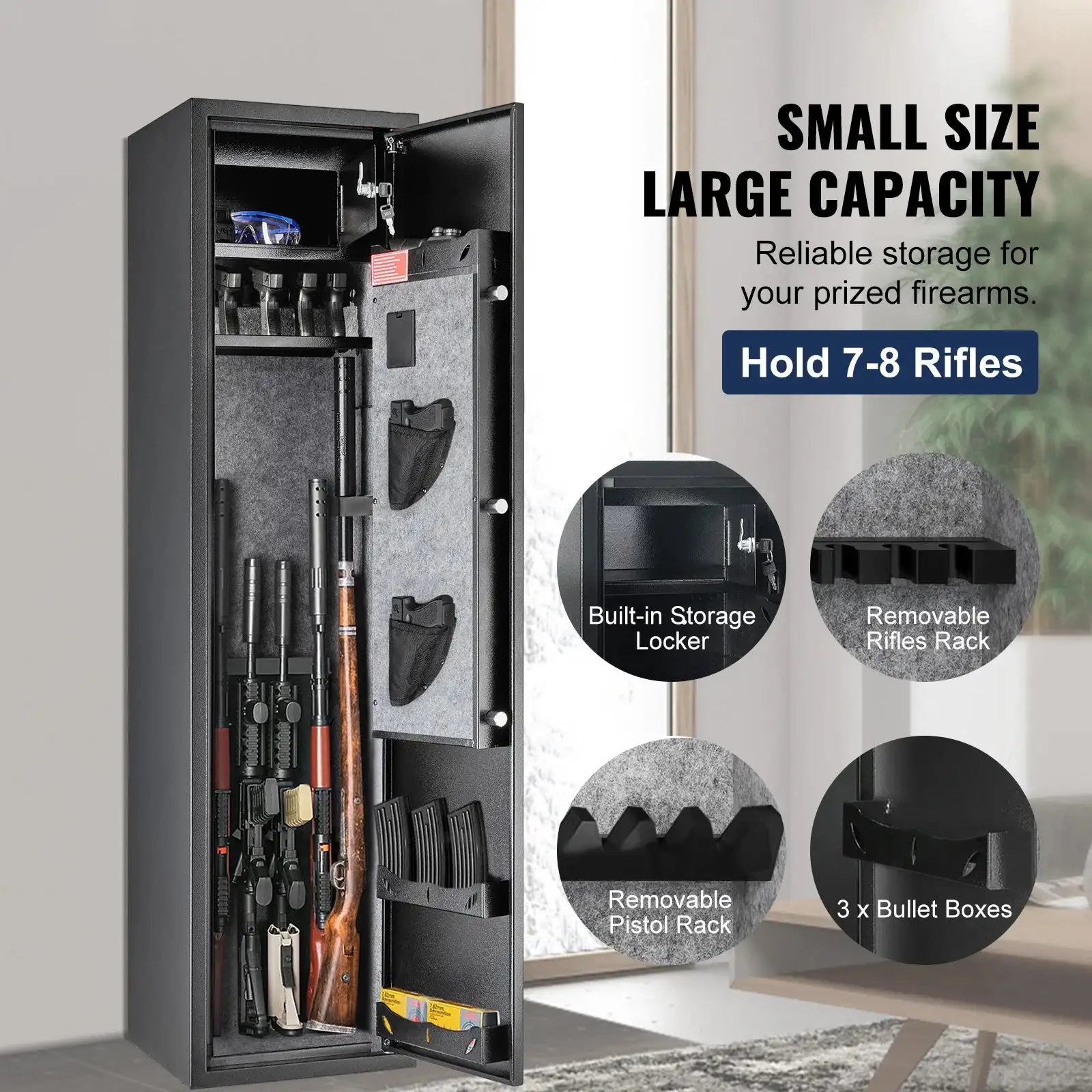 6-8 Rifles Gun Safe &ndash; Digital Keypad Access