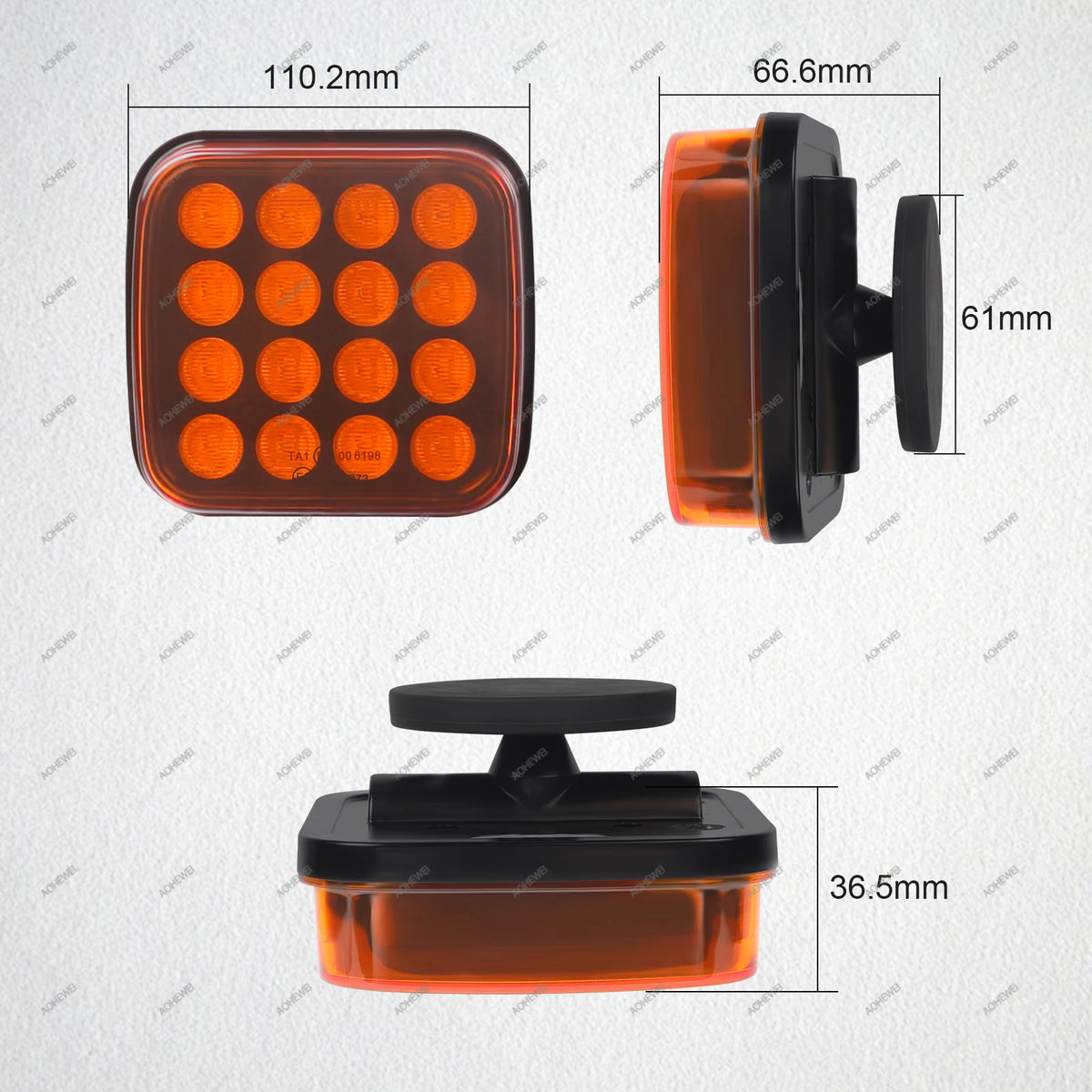 AOHEWEI LED Wireless Strobe Hazard Lights Kit - Rechargeable Magnetic Beacon for Trucks &amp; Vehicles