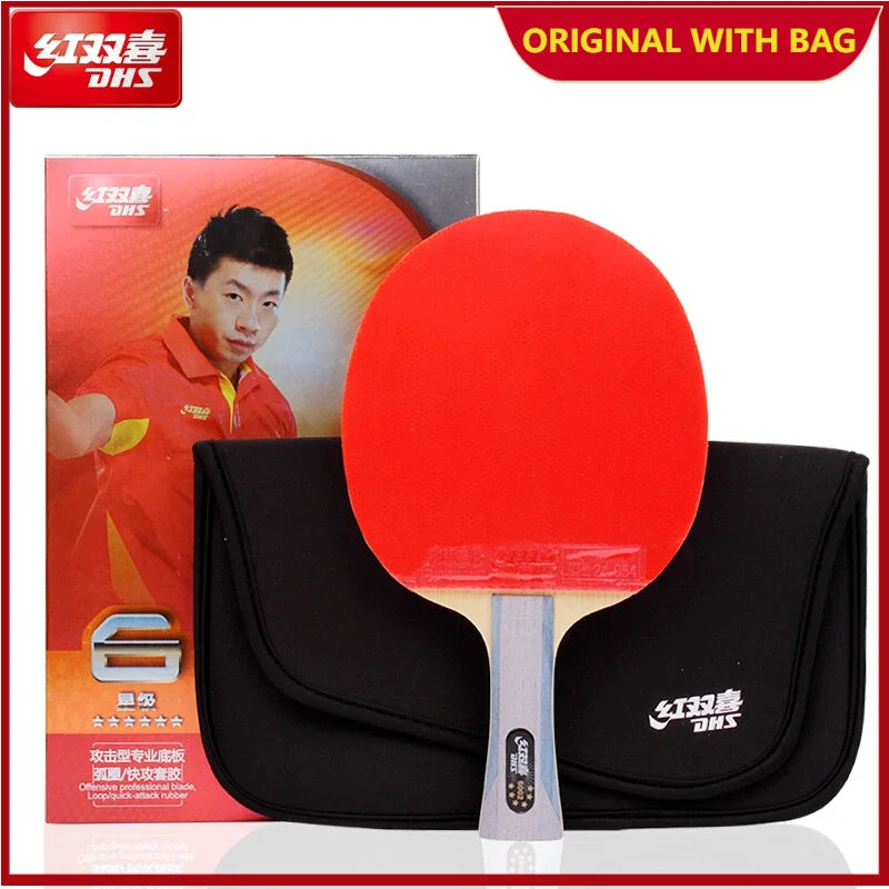 DHS 6002 6006 Table Tennis Racket &ndash; Shakehand Case Included