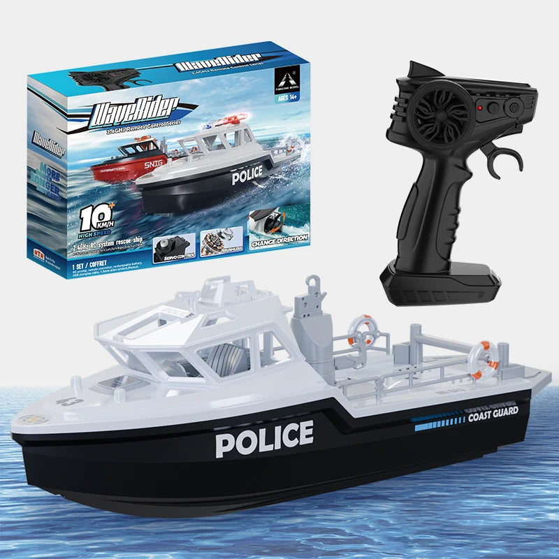 One Thirty-Second RC Boat 2-4G Brushless Ship - Fast black and red