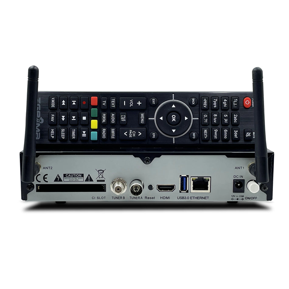 Broadcom 4K CPU satellite tv receiver ZGEMMA H17COMBO DVB S2 + DVB T2/C support CI&amp;CA