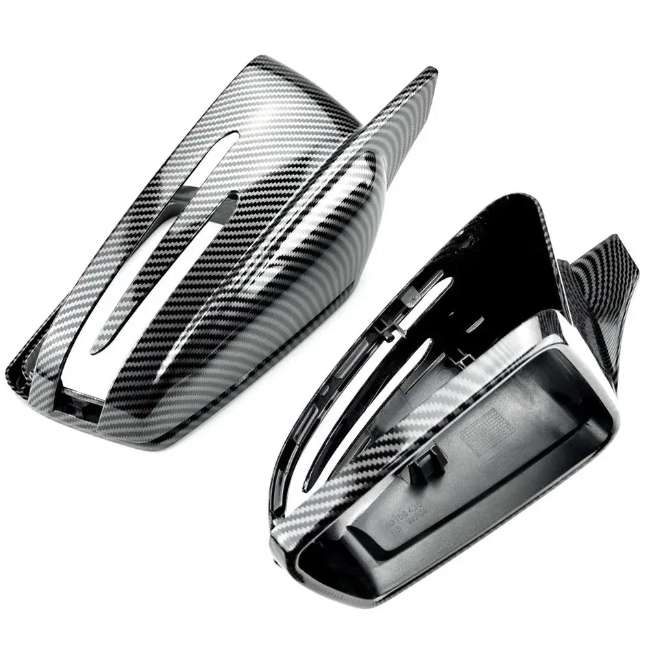 Bright Black Mirror Caps for Mercedes-Benz W212 W204 W176 W246 X204 by InterCyprus Trading Ltd