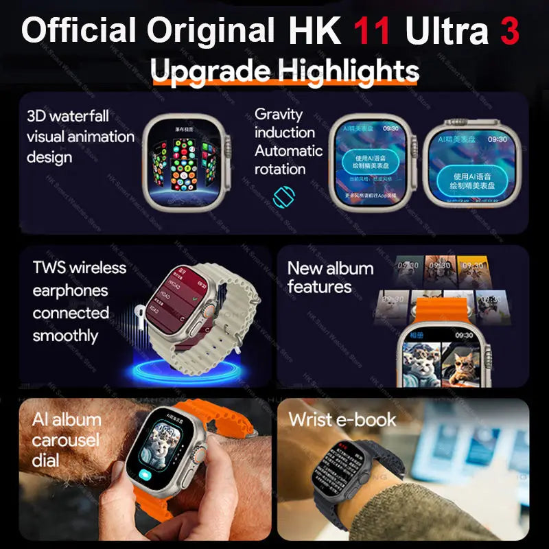 HK11 Ultra 3 Smartwatch &ndash; 4G Calling And AI Chat Robot