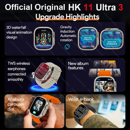HK11 Ultra 3 Smartwatch &ndash; 4G Calling And AI Chat Robot
